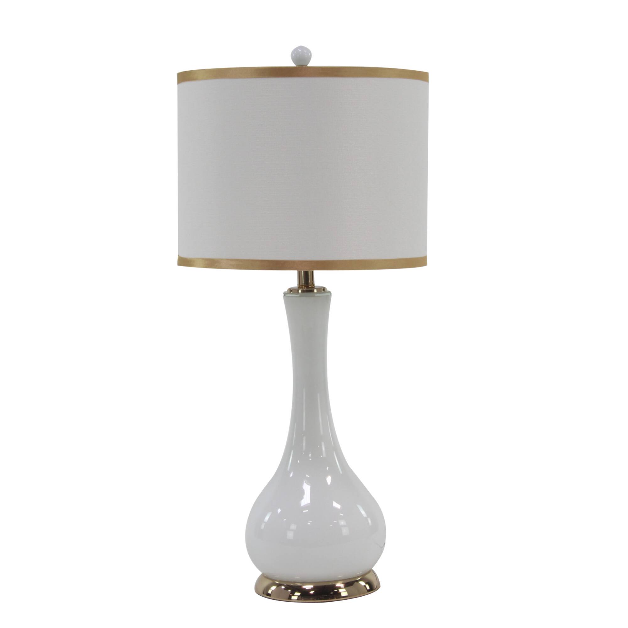 Set of 2 Gold Metal Traditional Table Lamp, 29" x 13" x 13"